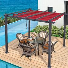 Metal Frame Pergola with Retractable canopy
