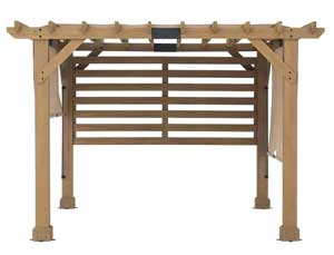 Cedar Wood Slat Hot Tub Pergola DIY Kit
