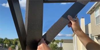 Gazebo Assembly, Attaching Corner Braces
