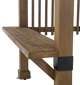 Cedar Wood Gazebo Bar Table for Drinks, Food or Towels
