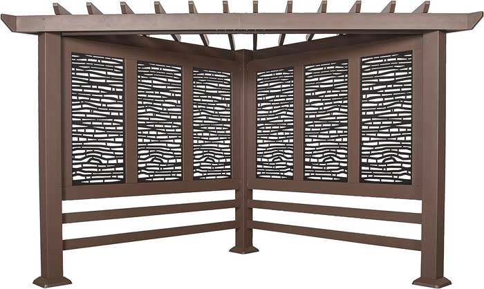Hampton Traditional Steel Cabana Pergola for Creating Shade and Privacy to Outdoor Hot Tubs