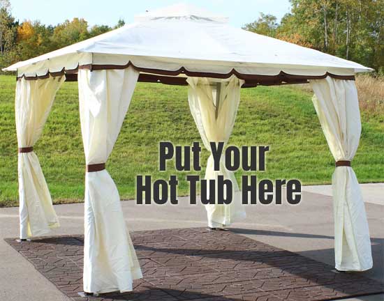 Cheap Hot Tub Curtain Gazebo with Walls You Can Open and Close