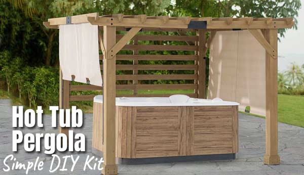 Cedar Wood Hot Tub Pergola - Simple DIY Kit