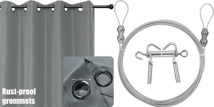 How to Hang an Outdoor Curtain Around a Hot Tub for Privacy with an Easy Cable Kit