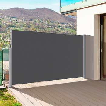 Retractable Privacy Screen for Outdoor Hot Tubs