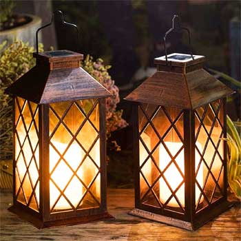 Hang Solar Powered Lanterns Around Hot Tub for Functional and Ambiance Lighting