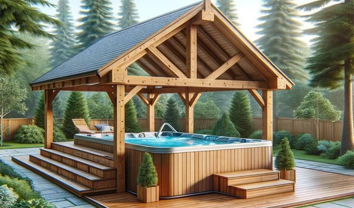 Swim Spa Under Gazebo